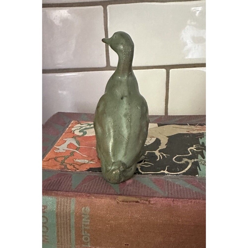VINTAGE SRG Sell Right Gifts Figurine Bronzed Metal Duck Bird Miniature